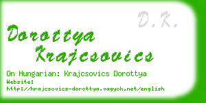 dorottya krajcsovics business card